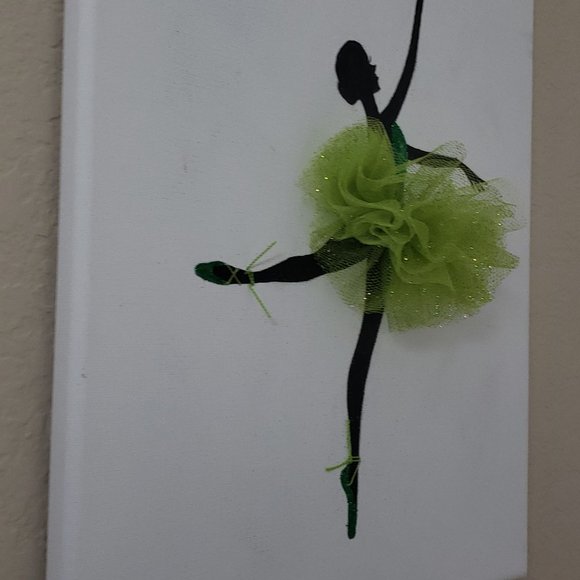 PAINTING Ballet Dancer Ballerina Art Wall Decor on Stretched Canvas HANDMADE - Picture 7 of 8